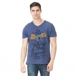 T-shirt homme Von Dutch Eyes'19 Bleu
