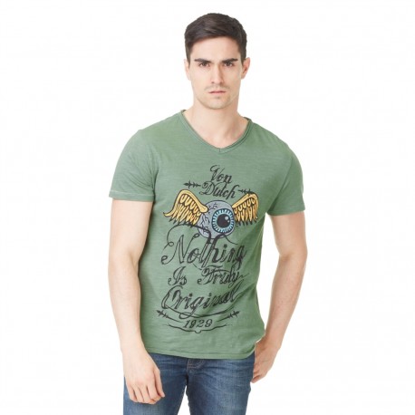 T-shirt homme Von Dutch Eyes'19 Vert Kaki
