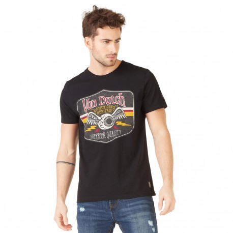 T-shirt homme Von Dutch Gas Noir