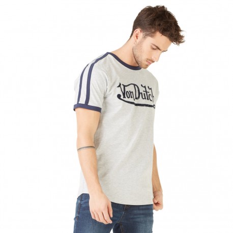 T-shirt homme Von Dutch Studs Gris Chiné